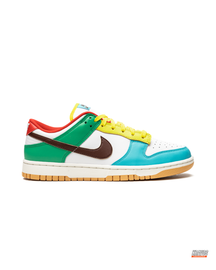 NK Leather Panelled Colour-Block Trainer White Green Blue #whitegreenblue