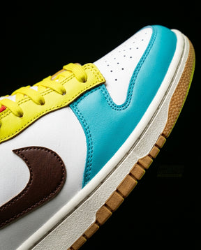 NK Leather Panelled Colour-Block Trainer White Green Blue