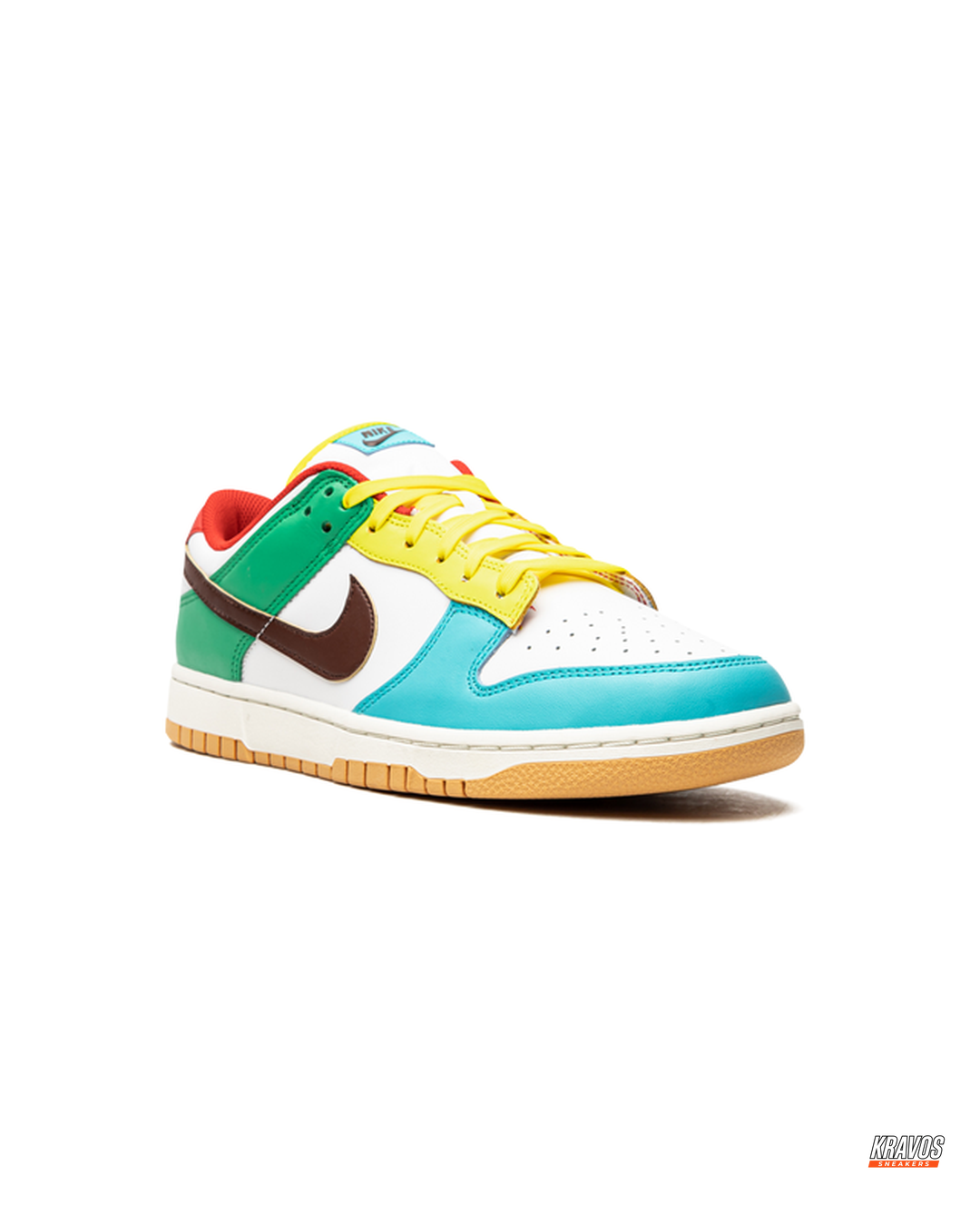 NK Leather Panelled Colour-Block Trainer
