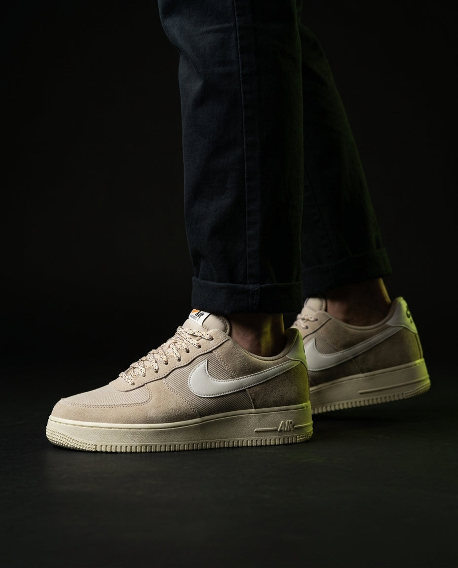 NK Leather Panelled Court Trainer Khaki Cream