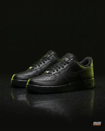 NK Leather Panelled Court Trainer Triple Black