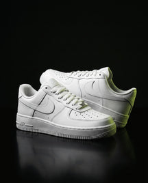 NK Leather Panelled Court Trainer Triple White