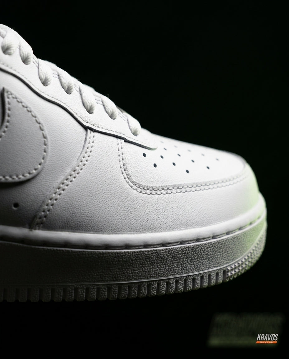 NK Leather Panelled Court Trainer Triple White