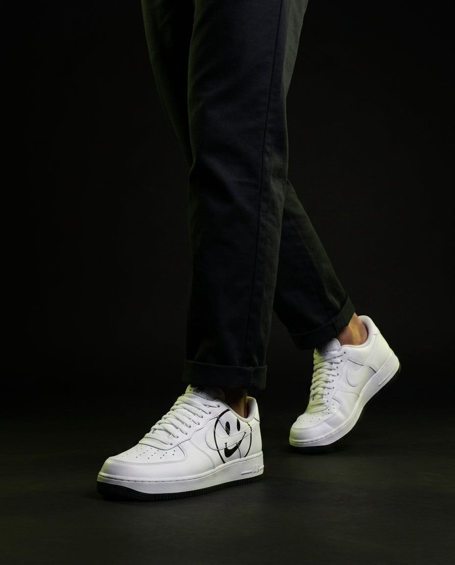 NK Leather Panelled Court Trainer White Black