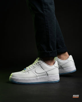 NK Leather Panelled Court Trainer White Blue