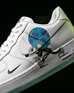 NK Leather Panelled Court Trainer White Mint