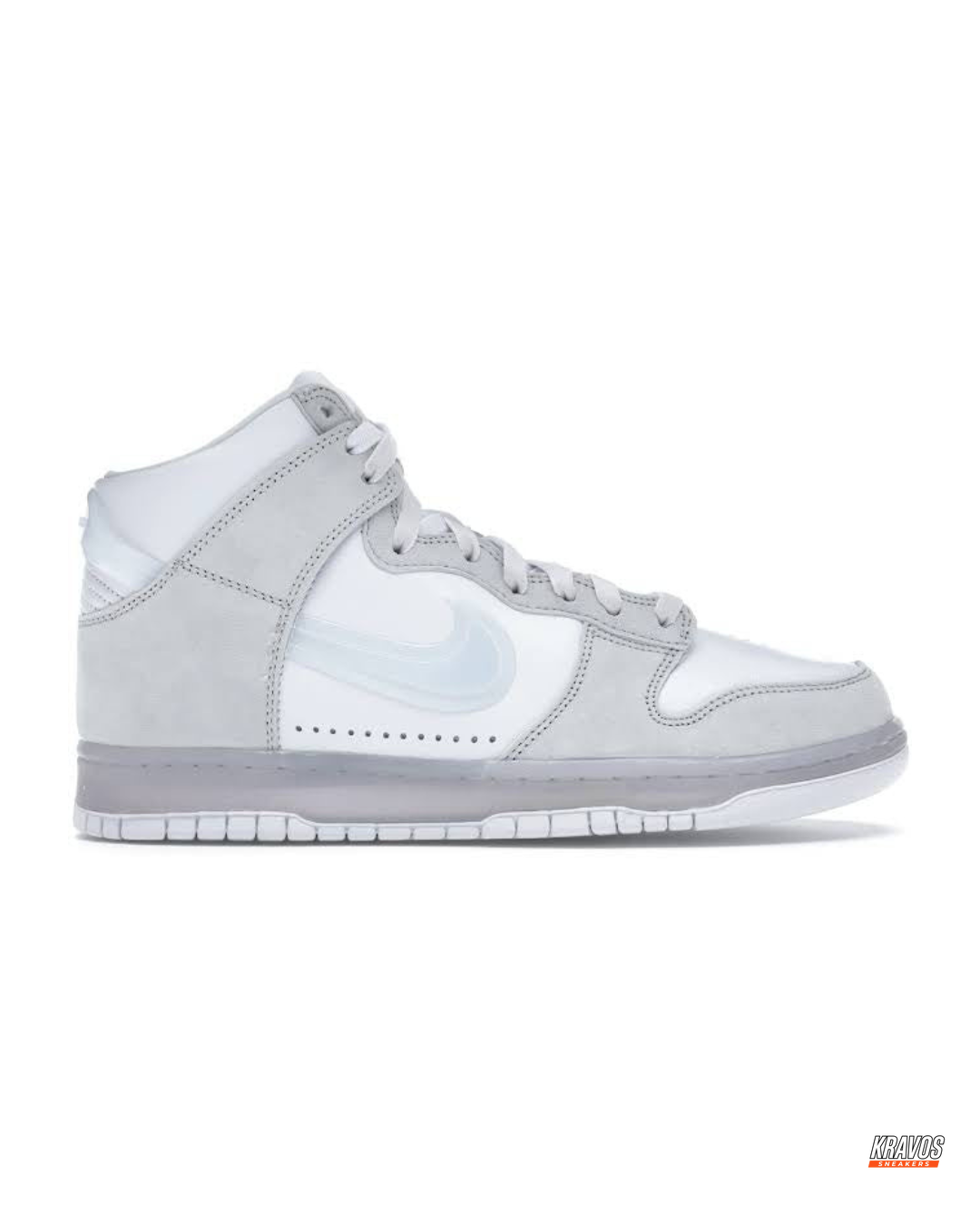NK Leather Panelled High-Top Trainer
