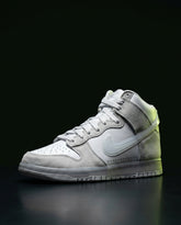 NK Leather Panelled High-Top Trainer White Grey