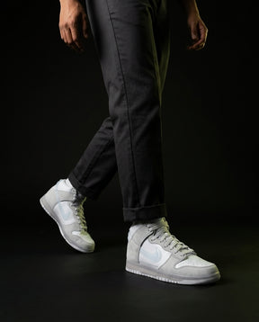 NK Leather Panelled High-Top Trainer