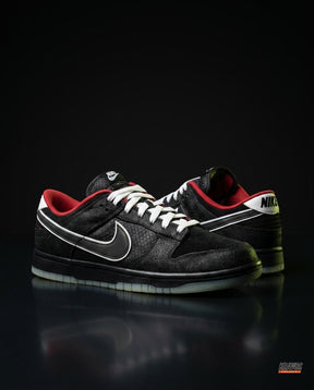 NK Leather Panelled Low Court Trainer Mixed 4 Black Red