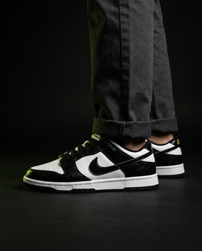 NK Leather Panelled Low Court Trainer Mixed 4 Black White