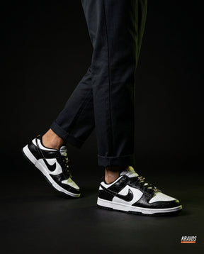 NK Leather Panelled Low Court Trainer Mixed 4 Black White