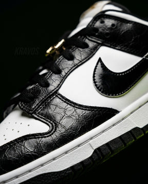 NK Leather Panelled Low Court Trainer Mixed 4 Black White