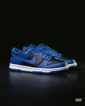 NK Leather Panelled Low Court Trainer Blue Blue Black