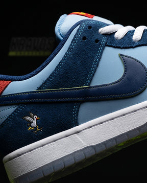NK Leather Panelled Low Court Trainer Blue Blue Navy White