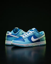 NK Leather Panelled Low Court Trainer Blue Blue White
