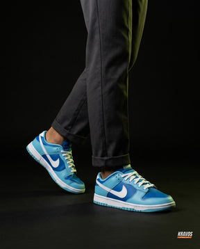 NK Leather Panelled Low Court Trainer Blue Blue White