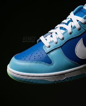 NK Leather Panelled Low Court Trainer Blue Blue White