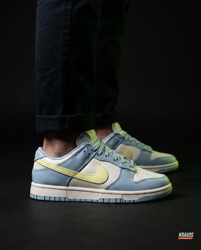 NK Leather Panelled Low Court Trainer Mixed 3 Blue White Yellow