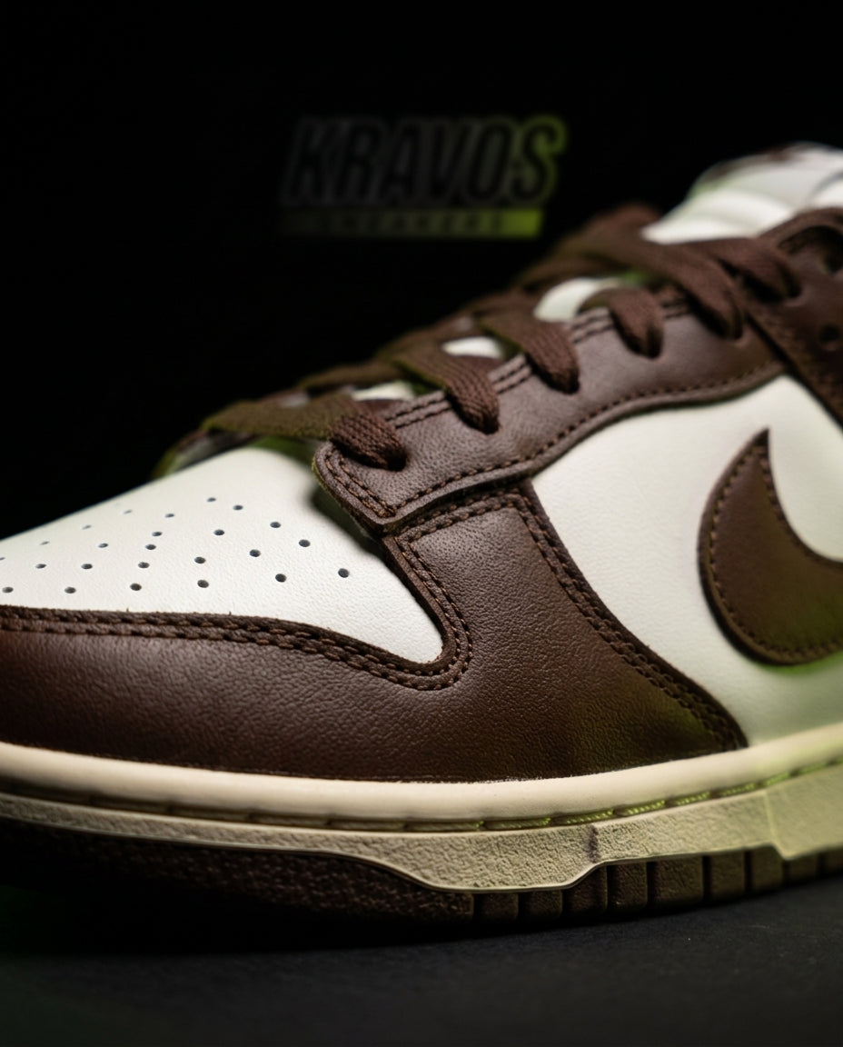 NK Leather Panelled Low Court Trainer Mixed 4 Brown White