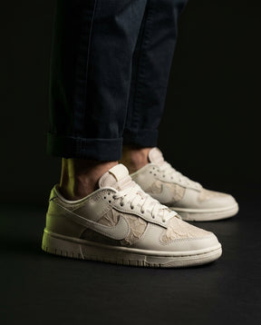NK Leather Panelled Low Court Trainer Cream Cream Beige