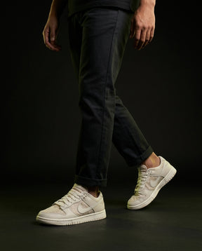 NK Leather Panelled Low Court Trainer Cream Cream Beige