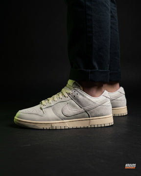 NK Leather Panelled Low Court Trainer Cream Cream Grey