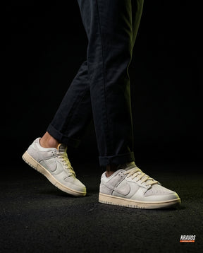 NK Leather Panelled Low Court Trainer Cream Cream Grey