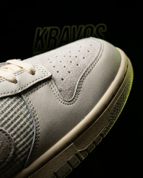 NK Leather Panelled Low Court Trainer Cream Cream Grey