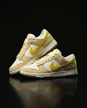 NK Leather Panelled Low Court Trainer Cream Cream Yellow Gum