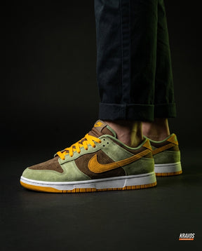 NK Leather Panelled Low Court Trainer Mixed 1 Green Brown Yellow