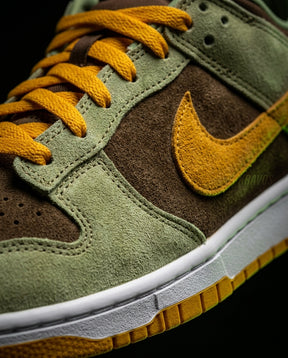NK Leather Panelled Low Court Trainer Mixed 1 Green Brown Yellow