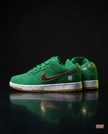 NK Leather Panelled Low Court Trainer Green Green Gum