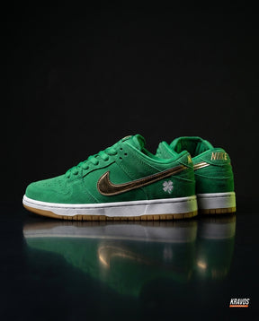 NK Leather Panelled Low Court Trainer Green Green Gum
