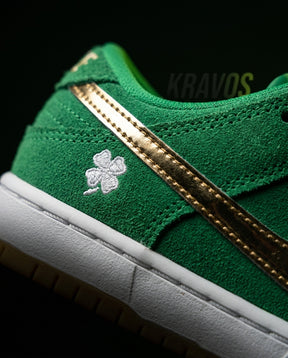 NK Leather Panelled Low Court Trainer Green Green Gum