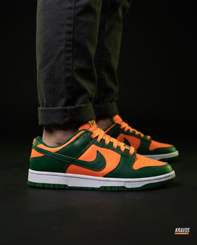 NK Leather Panelled Low Court Trainer Mixed 2 Green Orange