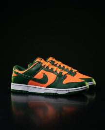 NK Leather Panelled Low Court Trainer Mixed 2 Green Orange
