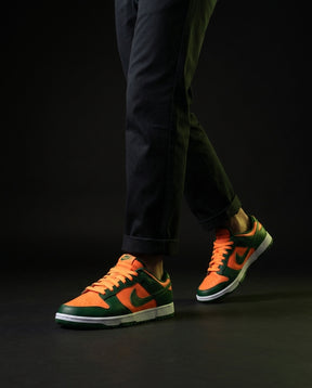 NK Leather Panelled Low Court Trainer Mixed 2 Green Orange