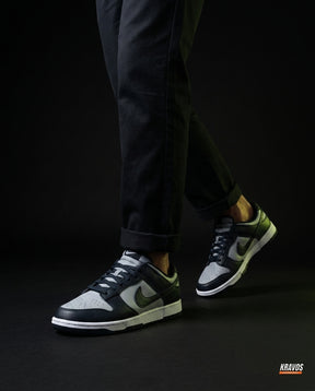 NK Leather Panelled Low Court Trainer Mixed 1 Grey Black