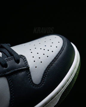 NK Leather Panelled Low Court Trainer Mixed 1 Grey Black