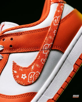 NK Leather Panelled Low Court Trainer Mixed 3 Orange White
