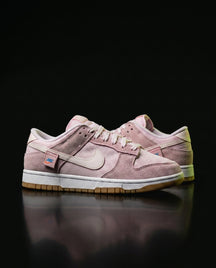 NK Leather Panelled Low Court Trainer White Pink Gum