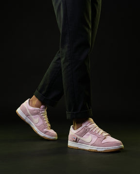 NK Leather Panelled Low Court Trainer White Pink Gum