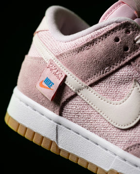 NK Leather Panelled Low Court Trainer White Pink Gum