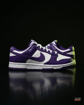 NK Leather Panelled Low Court Trainer Mixed 1 Purple White