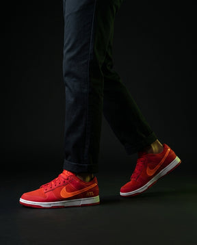 NK Leather Panelled Low Court Trainer Mixed 4 Red Orange