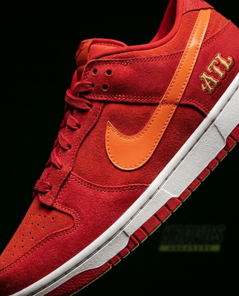NK Leather Panelled Low Court Trainer Mixed 4 Red Orange