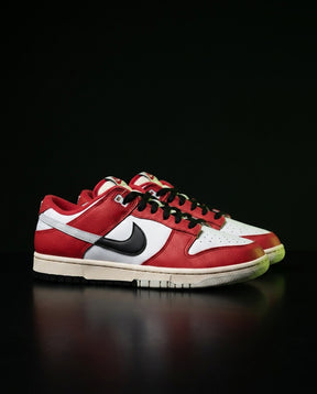 NK Leather Panelled Low Court Trainer Mixed 1 Red White Black