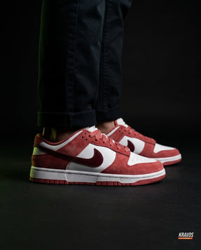 NK Leather Panelled Low Court Trainer Mixed 3 Red White Burgundy