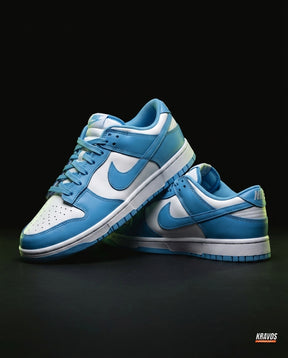 NK Leather Panelled Low Court Trainer Blue University Blue White